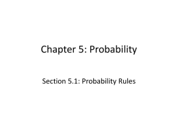 Chapter 5: Probability