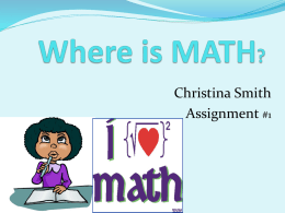 Where is MATH? - University of North Texas