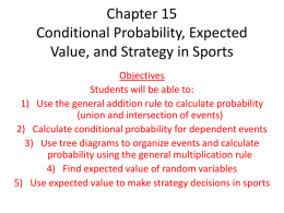 Chapter 15 Conditional Probability, Expected Value, and