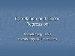 Correlations and Linear Regression