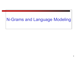 N-grams and Language Modeling