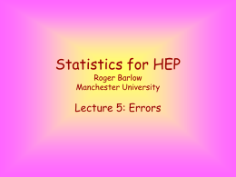Lecture 5 - Particle Physics Group