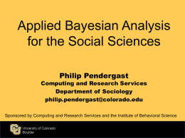Bayesian Analysis Workshop Presentation