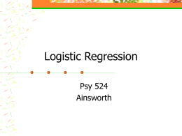 PPT Logistic Regression
