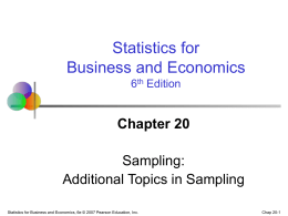 20.Additional Topics in Sampling