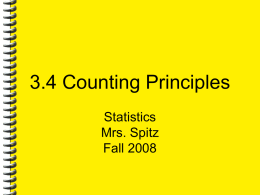 3.4 Counting Principles