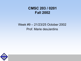 CMSC 203 / 0202 Fall 2002