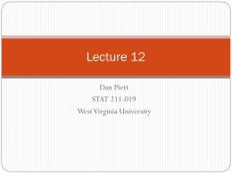 Lecture 5 - West Virginia University
