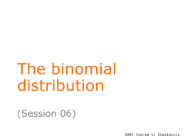 The binomial distribution