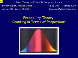 Probability Theory: Counting in Terms of Proportions