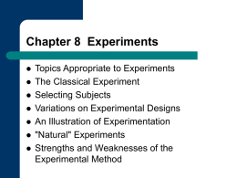 Chapter 8 Experiments