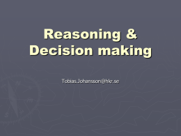 Reasoning & Decision making