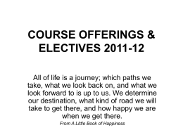 course offerings & electives 2011-12