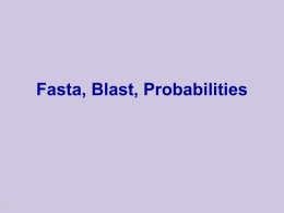 Fasta, Blast, Probabilities