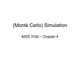 Chapter 11 - Monté Carlo Simulation