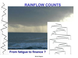 RAINFLOW COUNTS From fatigue to finance