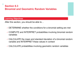 binomial random variable