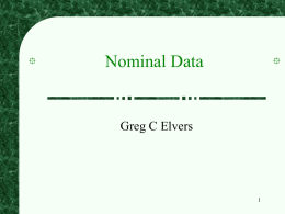 Nominal Data