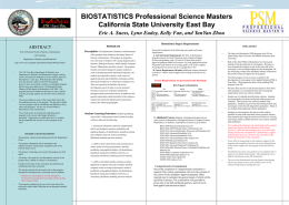 Biostat_poster - California State University, East Bay