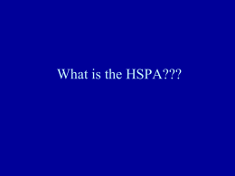 HSPA February 2009 presentation