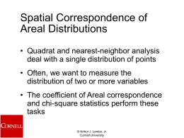 Lecture 8 – 10 Spatial Correspondence