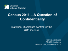 Census 2011: A question of confidentiality