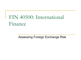 Assessing Foreign Exchange Exposure