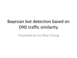 Bayesian bot detection based on DNS traffic similarity