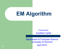 EM Algorithm - University of Vermont