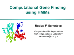 Gene Finding using HMMs