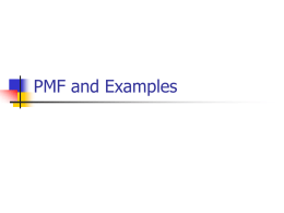 PMF and Examples