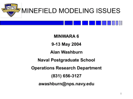 MINEFIELD MODELING ISSUES
