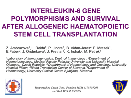 interleukin-6 gene polymorphisms and survival after - dr