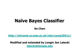 Machine Learning - Naive Bayes Classifier