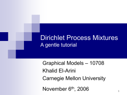 Dirichlet Process - Carnegie Mellon School of Computer Science