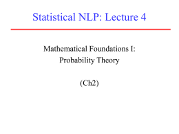 Probability theory