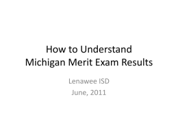 How to Understand MME Assessment Results