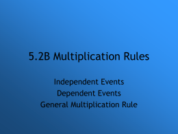 5.2B Multiplication Rules