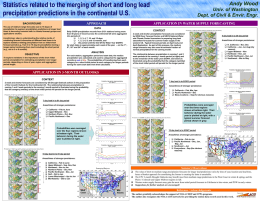 Statistics related to the merging of short and long lead precipitation