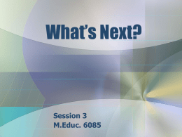 What`s Next - Weber State University