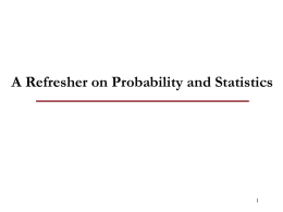 Appendix C -- A Refresher on Probability and Statistics