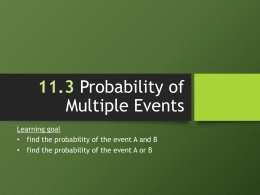9.7 Probability of Multiple Events
