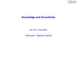 Uncertainty - Donald Bren School of Information and Computer