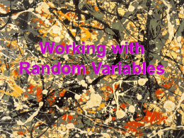 Working with Random Variables