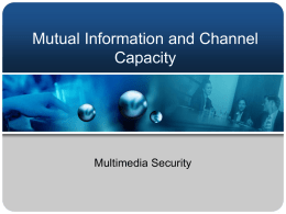 Mutual Information and Channel Capacity