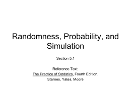 Randomness and Probability