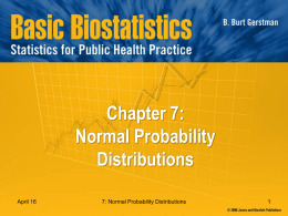 7: Normal Probability Distributions