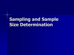 Sampling and Sample Size Determination Terms