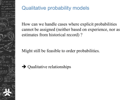 Qualitative probability models