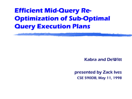 Efficient Mid-Query Re-Optimization of Sub